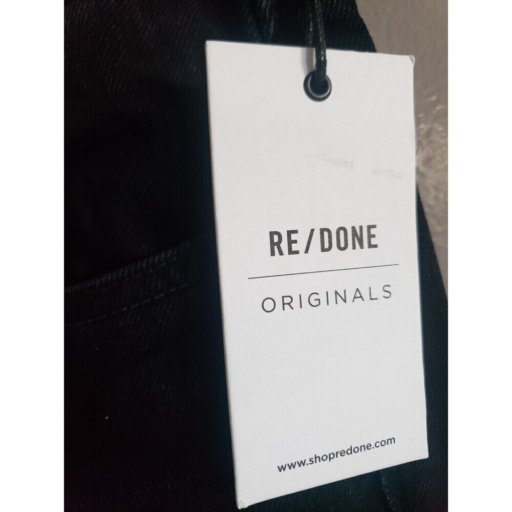 Re/Done Jean Mens 32x32 Black Straight Rigid Fit Button Fly Made In USA New - Picture 5 of 9